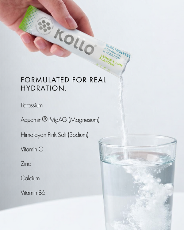KOLLO® ELECTROLYTES+ ADVANCED HYDRATION LEMON & LIME