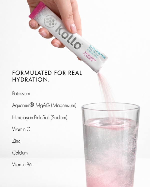KOLLO® ELECTROLYTES+ ADVANCED HYDRATION RASPBERRY